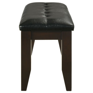 Tufted Upholstered Dining Bench - Brown