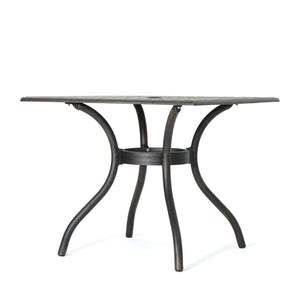 Enchantia Outdoor Square Dining Table with Weave Tabletop and Flared Legs - Copper