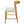 Solid Rubber Wood Counter Stools (Natural Oak + Beige) Set of 2