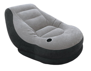 Intex Lounge Chair /w Cup Holder & Ottoman Set (2 Pack) 120V Air Pump