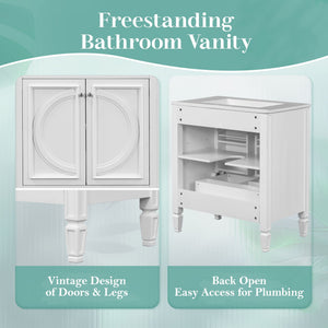 Double Sink Bathroom Vanity Set with Wall Mount Mirror Cabinet