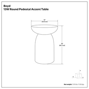 Boyd - Stripe Accent Table - Black