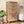 Rustic Wooden Storage Cabinet with Decorative Cutout Door & 3 Drawers