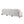 L-Shaped Sectional Sofa With Removable Ruffled Skirt, Flared Arms, Ottoman - White
