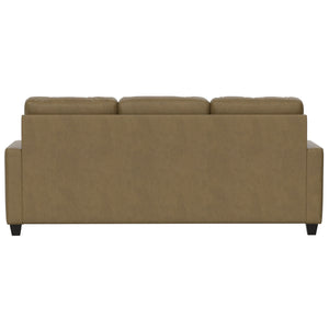 2 Piece Sofa With Chaise, Comfortable Seating For 3, Tapered Feet, USB Charging Console - Brown