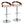 Grotto - Contemporary Adjustable Barstool & Swivel With Rounded T Footrest (Set of 2)