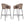 Ladd Outdoor Metal Wicker Barstool Set of 2