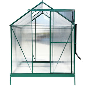 Polycarbonate house, Heavy Duty Outdoor Aluminum Walk-In House Kit With Rain Gutter, Vent And Door For Backyard Garden