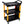 3 Tier Rolling Auto Detail Cart With Wheels - Yellow & Black