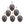 Christmas Ball Ornaments Set of 6 Glass Decorative Hanging Balls