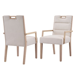 Upholstered Dining Chairs with Armrests