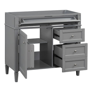 Bathroom Vanity With 2 Drawers And Tip-Out Drawer, Storage Cabinet