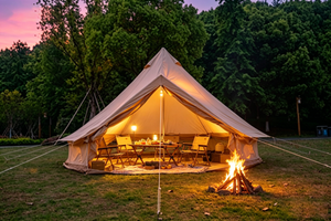 Oxford Bell Tent for Family Camping - Spacious 13.1ft Yurt with Stove Jack
