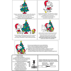 ProductWorks Peanuts 32" Snoopy and Woodstock Pre-Lit Christmas Tree Yard Decor