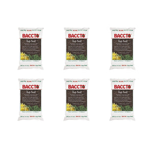 Michigan Peat 1550P Baccto Top Soil with Reed Sedge and Sand, 50 Pounds, 6 Pack