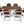 7 pc Table Set - 6' Rectangular Table with 2x Swivel Adirondack Chairs & 4x  Adirondack Chairs - In Dining, Counter &  Bar Height