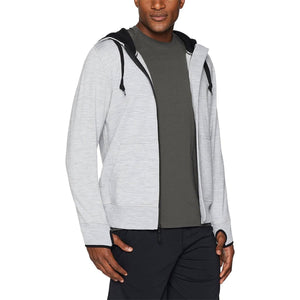Men's Brushed Merino Wool Full-Zip Hoodie - Heavyweight - TRAPSKI