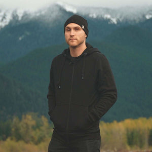 Men's Brushed Merino Wool Full-Zip Hoodie - Heavyweight - TRAPSKI