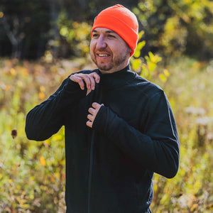 Heavyweight Men's Wool Full Zip Sweater - 100% Merino Wool - TRAPSKI