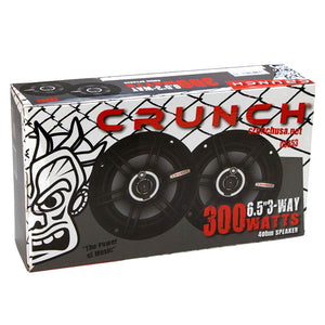 Crunch CS-653 300 Watts 6.5-Inch 3-Way 4 Ohms Car CS Speakers, Black, 2 Pack