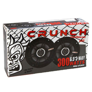 Crunch CS-653 300 Watts 6.5-Inch 3-Way 4 Ohms Car CS Speakers, Black, 2 Pair