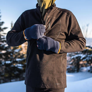 Heavyweight Men's Wool 1/4 Zip - 100% Merino Wool