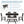 TOPMAX 6-Piece Wood Counter Height Dining Table Set with Storage Shelf