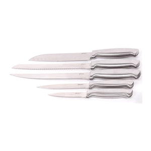 Oster Baldwyn 22 Piece Stainless Steel Kitchen Knife Cutlery Set, Brushed Satin