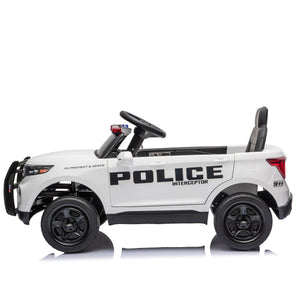 Licensed Ford Police 12V Ride-On Truck with Parental Remote Control