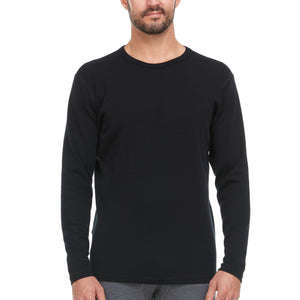Men's Wool Thermal Top Midweight Base Layer - 100% Merino Wool