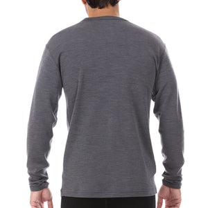Men's Wool Thermal Top Midweight Base Layer - 100% Merino Wool