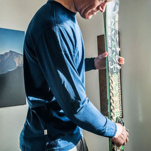 Men's Wool Thermal Top Midweight Base Layer - 100% Merino Wool
