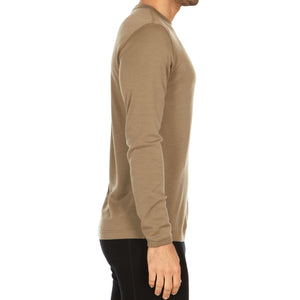 Men's Wool Thermal Top Midweight Base Layer - 100% Merino Wool