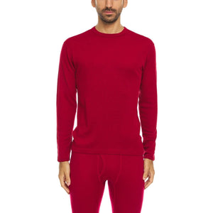 Men's Wool Thermal Top Midweight Base Layer - 100% Merino Wool