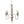 4 Light Chandelier, Hanging Light Fixture With Adjustable Chain For Kitchen, Bulb Not Included - Cream White
