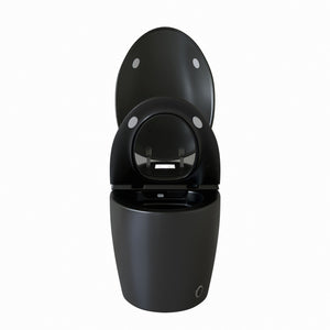 Unique Smart Toile With Built In Bidet, Auto Open / Close Seat, Foot Sensor, LED Display, Night Light, Warm Water & Dryer Ceramic
