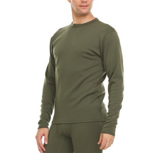 Heavyweight Men's Wool Crew Top - 100% Merino Wool - TRAPSKI