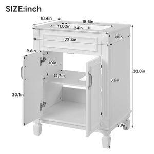 Bathroom Vanity With Top Sink and Soft Closing Doors