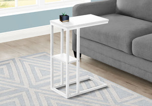 Accent Table, C-Shaped, Marble Look Contemporary & Modern Convenient Design