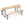 70 Inch 3-Piece Folding Picnic Table with Benches for 6 Fir Wood Portable Bear Camping Table-Black