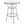 Midge - 3 Piece Round 1950S Bistro Pub Bar Table Set With Upholstery - White