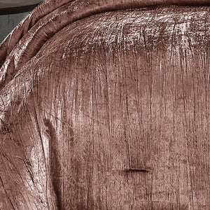 Blush Crinkle Velvet 7Pc Bedding Ensemble