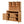 TOPMAX Large Fir Wood Potting Bench with Hutch, Cabinets & Drawers