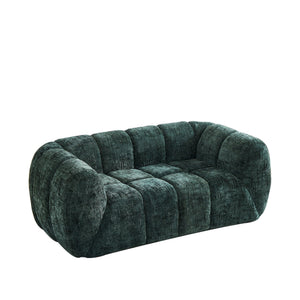 Quilted Cloud Sofa With Rounded Armrests And Piano Key Backrest Design