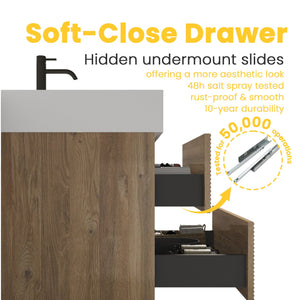 Grace 48" Bathroom Vanity with Double Drawers