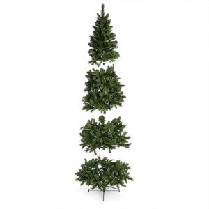 Home Heritage Cascade Quick Set 9 Foot 500 LED Pre-Lit Artificial Christmas Tree