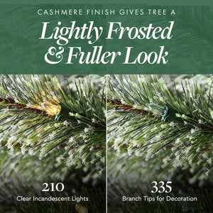 Home Heritage Stanley 7' Pine Artificial Christmas Tree, PreLit 350 Clear Lights