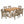 7 Pieces Acacia Wood Outdoor Dining Set