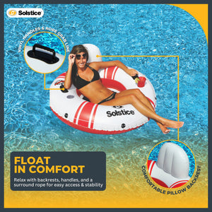 Swimline Super Chill Vinyl and Nylon Mesh Single Seat Swimming Pool Tube Float