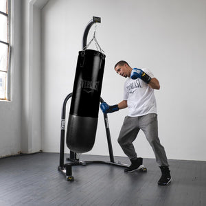 Everlast Powerlock Heavy Bag w/ Double Reinforced D Ring and Nylon Strap, Black